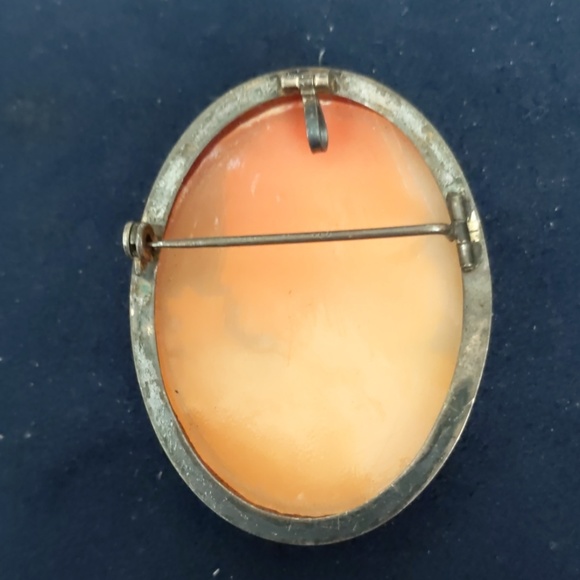 Large multi colored antique porcelain brooch - Picture 2 of 2